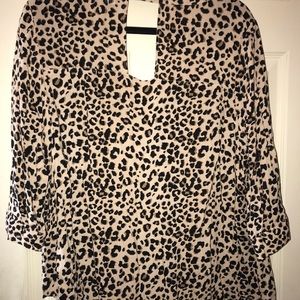 Cheetah 3/4 sleeve top